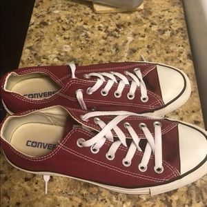 Burgundy Low Top Converse